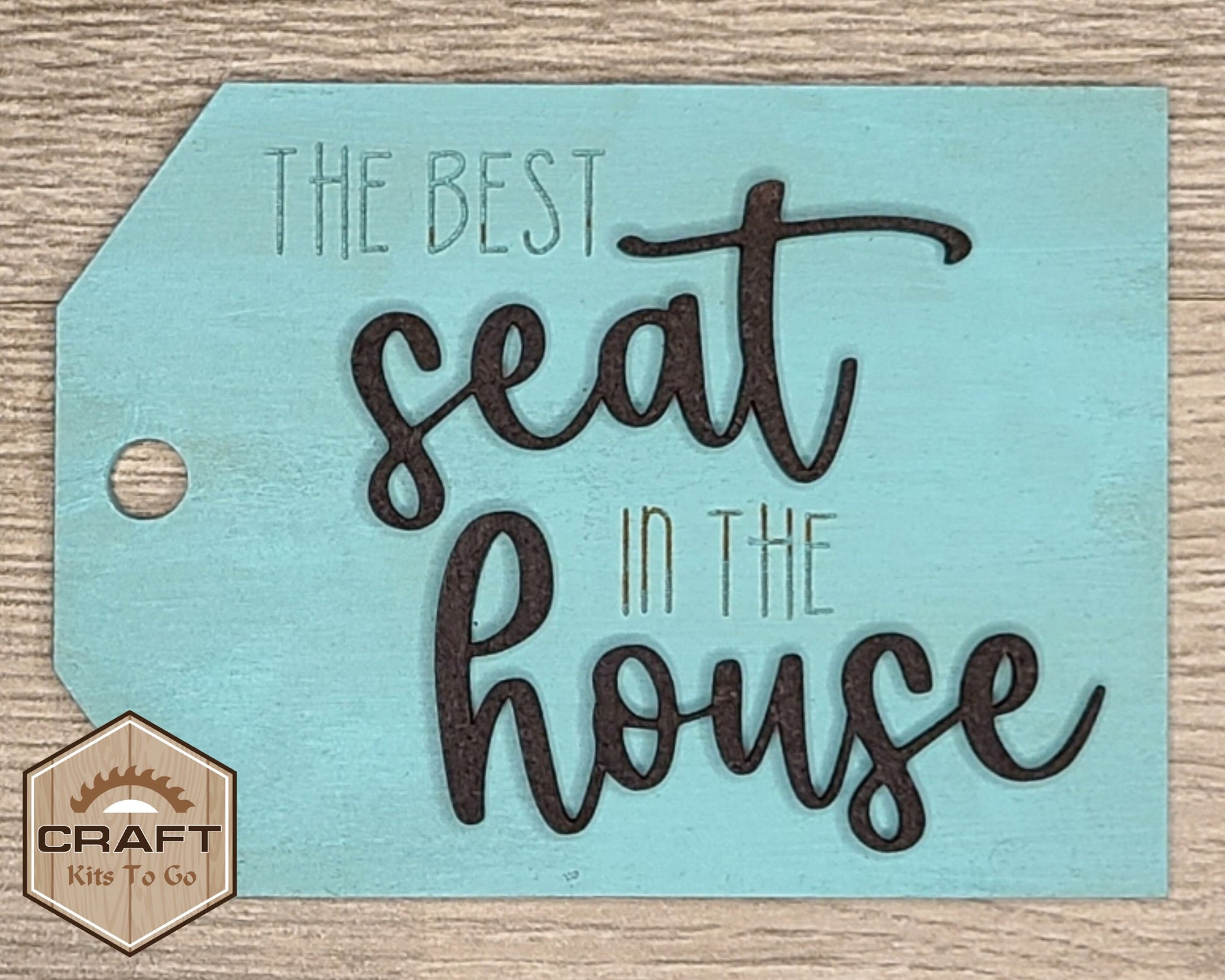 Best Seat in the House Bathroom Decor Kit DIY Paint kit #2968 - Multiple Sizes Available - Unfinished Wood Cutout Shapes