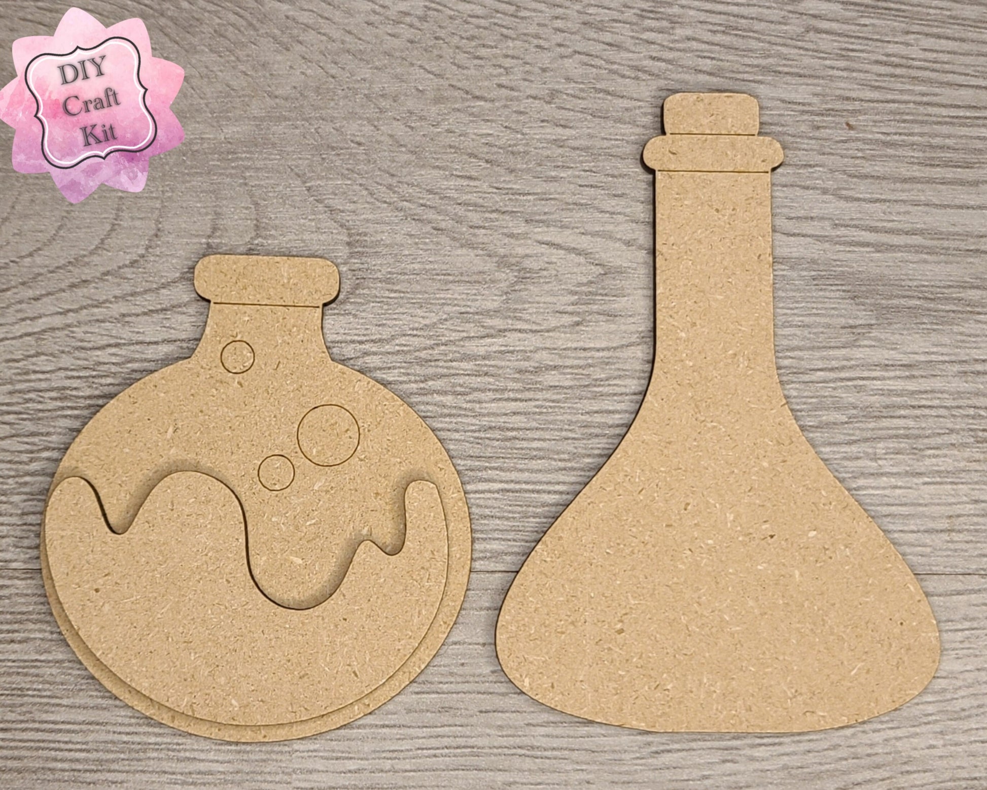 Potion Bottles Halloween Decor Craft Kit DIY Paint kit #2917 - Multiple Sizes Available - Unfinished Wood Cutout Shapes