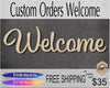 Welcome word cutout word cutouts blanks DIY paint #3120 - Multiple Sizes Available - Unfinished Cutout Shapes