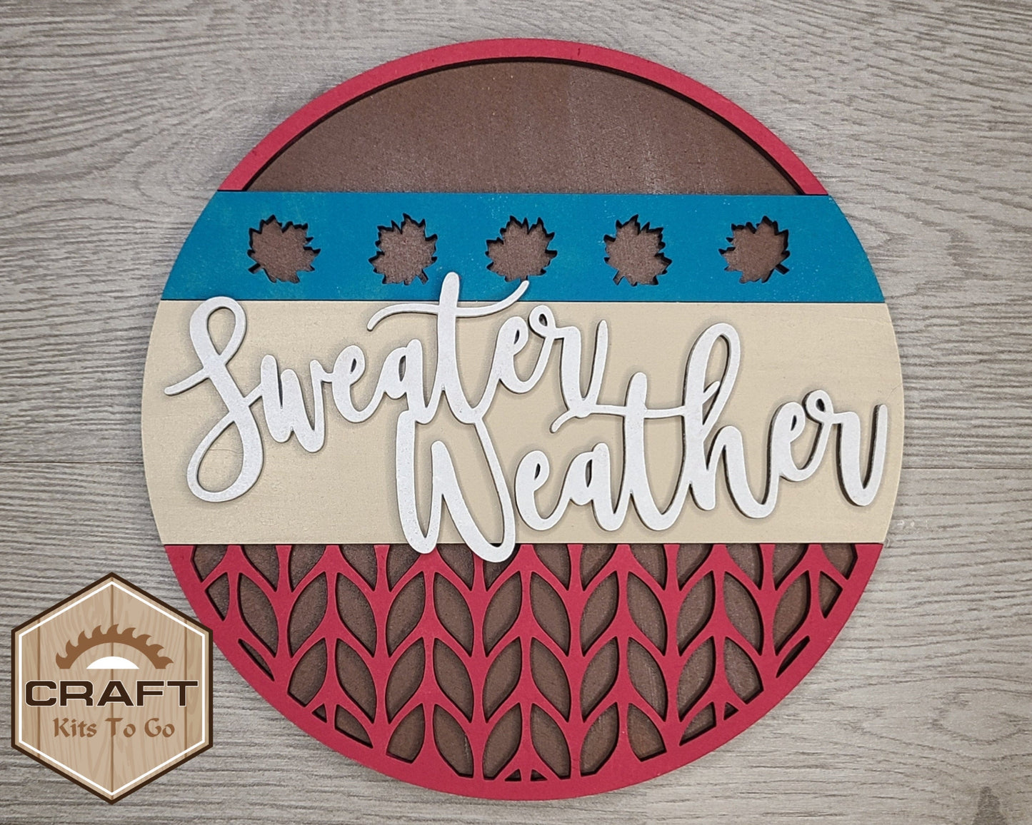 Sweater Weather Autumn Decor Fall colors Decor Porch DIY Paint kit #3102 - Multiple Sizes Available - Unfinished Wood Cutout Shapes