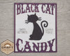 Black Cat Candy Halloween Decor Craft Kit DIY Paint kit #2914 - Multiple Sizes Available - Unfinished Wood Cutout Shapes